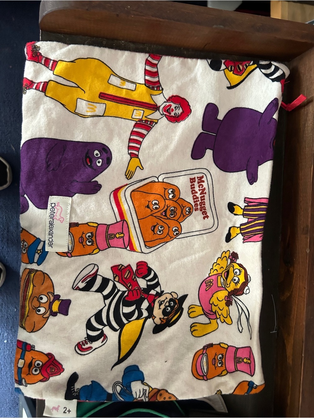 McDonald's Character Plush soft bag  - White with Yellow, Purple, Red